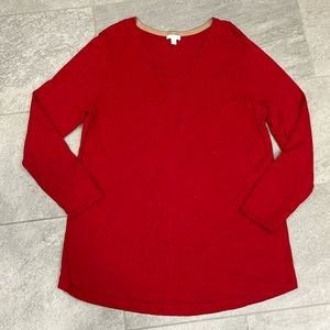 J Jill Ruby Red Sweater